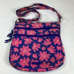 Vera Bradley Hipster Bag Crossbody Purse Pink Flower